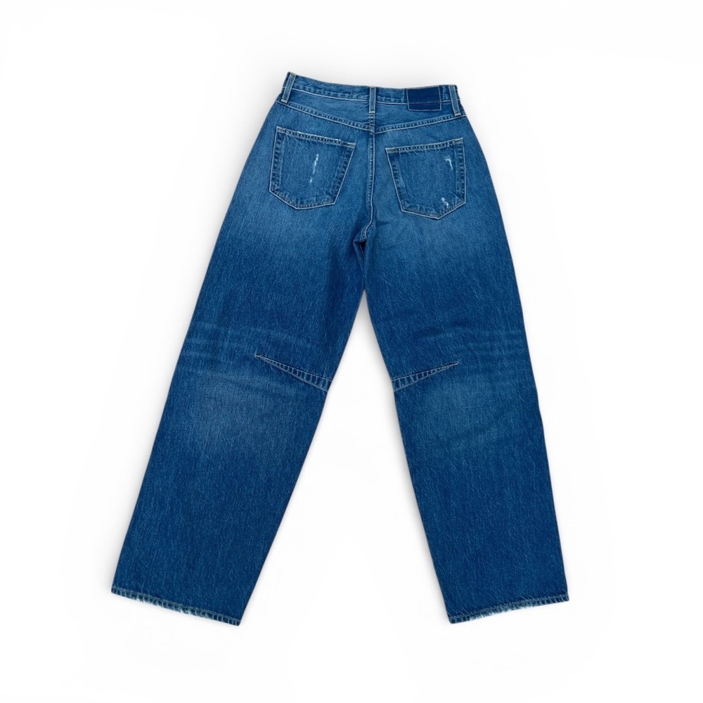 AMO Sandra Baggy NWOT Wide Leg Darted Knee Jeans High Rise Denim Women Size 25 - Picture 4 of 4